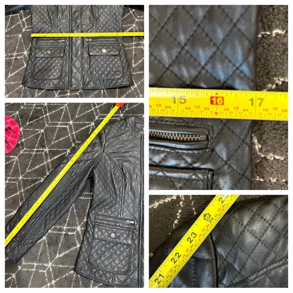 Isaac Mizrahi Live! Zip Front Quilted Leather Jacket with Pockets